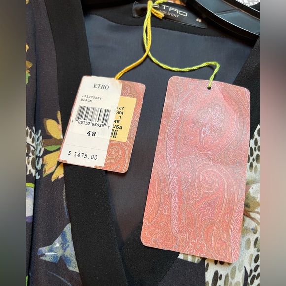 NWT Etro woman’s elegant black floral dress Size EU 48 - Picture 7 of 14